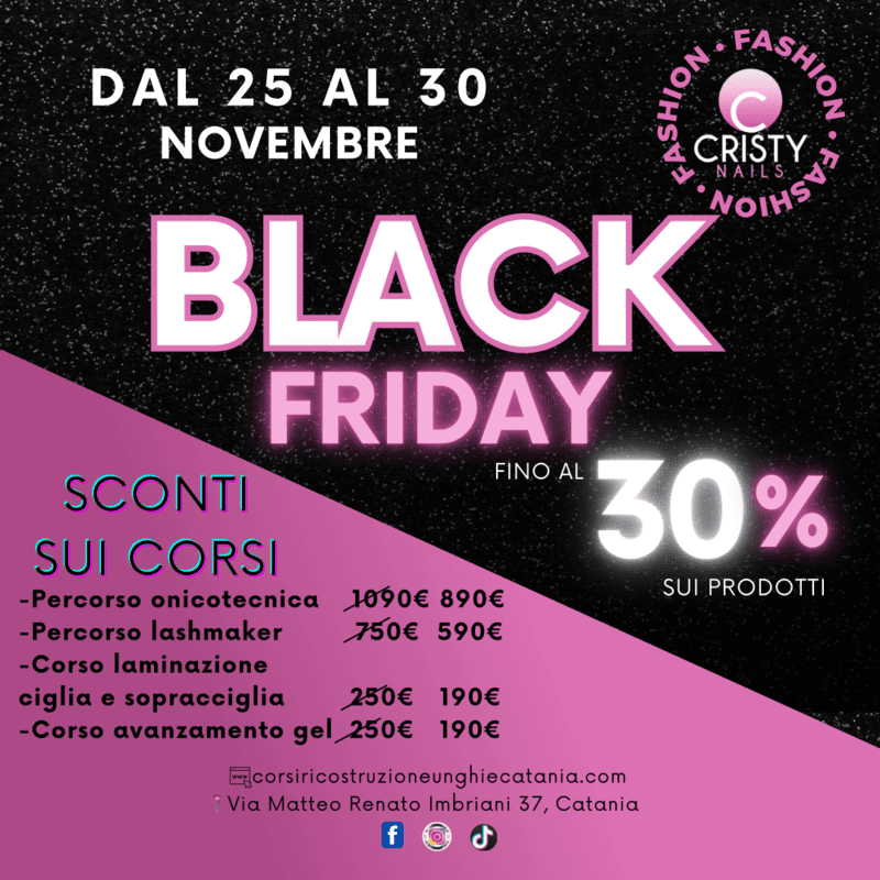 Locandina black friday formato post